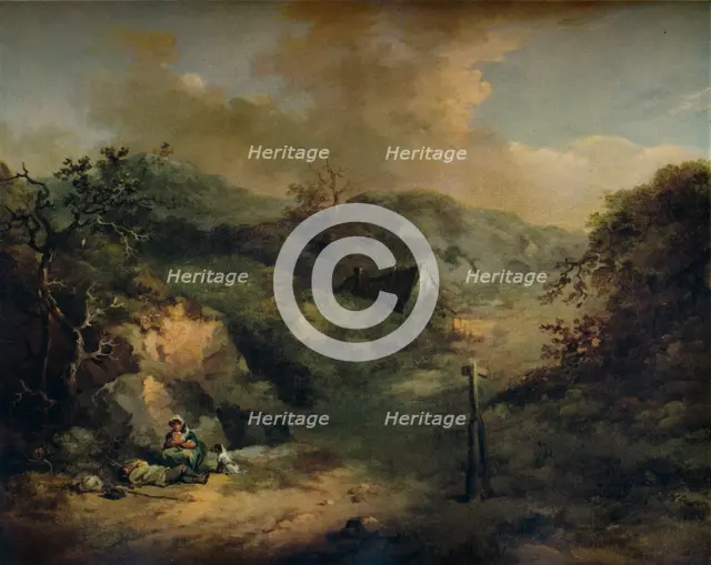 'A Hillside with Tramps reposing', c1793. Artist: George Morland.