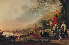A Hilly Landscape with Figures c1655. Artist: Aelbert Cuyp
