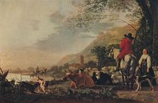 A Hilly Landscape with Figures c1655. Artist: Aelbert Cuyp