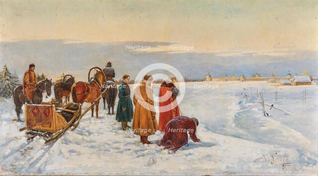 A Homage to the Monastery on the River Volga. Creator: Pavlov, Vasily Ivanovich (1861-?).