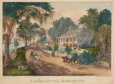 A Home on the Mississippi, 1871. Creators: Nathaniel Currier, James Merritt Ives