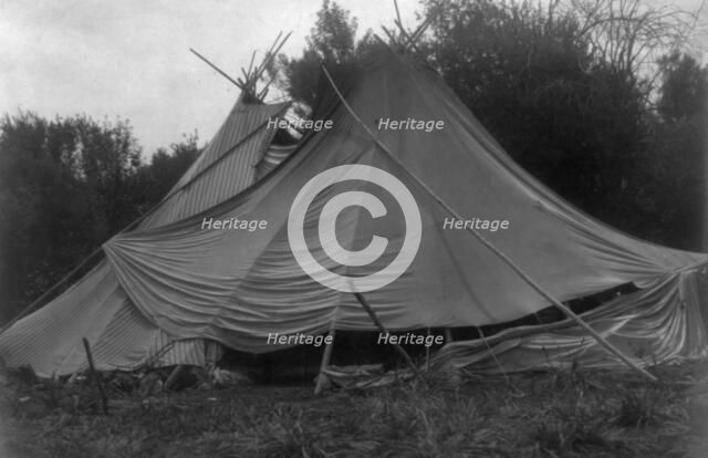 A holiday lodge-Yakima, 1910, c1910. Creator: Edward Sheriff Curtis.