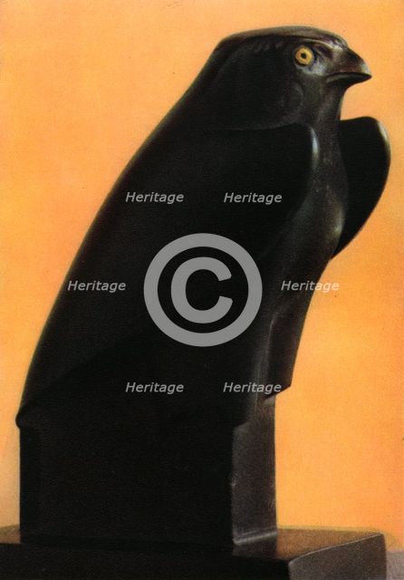 A Horus falcon, c600 BC (1936). Artist: Unknown