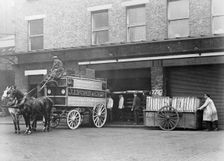 A horse drawn Lyons van, Cadby Hall, West Kensington, London. Creator: Unknown