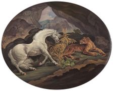 A Horse Frightened by a Lioness, ca. 1800. Creator: Unknown