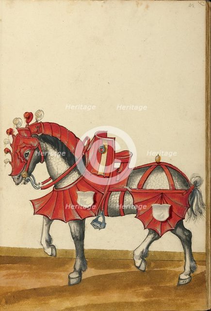 A Horse in Armor, about 1560-1570. Creator: Unknown.