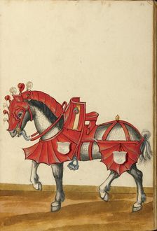 A Horse in Armor, about 1560-1570. Creator: Unknown