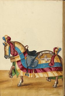 A Horse in Armor, about 1560-1570. Creator: Unknown
