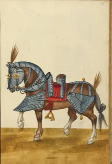 A Horse in Armor, about 1560-1570. Creator: Unknown