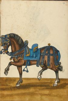 A Horse in Armor, about 1560-1570. Creator: Unknown