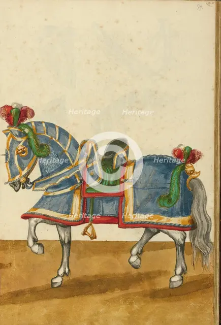 A Horse in Armor for a Tournament, about 1560-1570. Creator: Unknown.