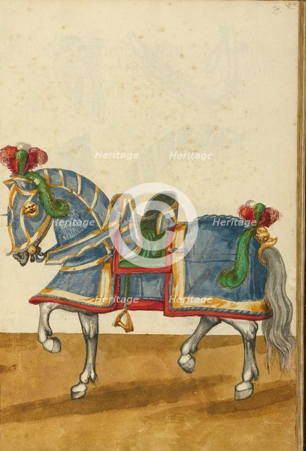 A Horse in Armor for a Tournament, about 1560-1570. Creator: Unknown.
