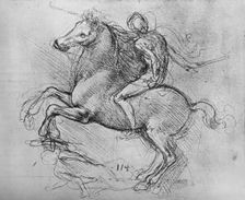 A Horseman Trampling on a Fallen Foe c1480 (1945). Artist: Leonardo da Vinci