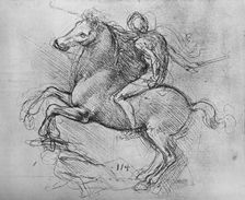A Horseman Trampling on a Fallen Foe c1480 (1945). Artist: Leonardo da Vinci
