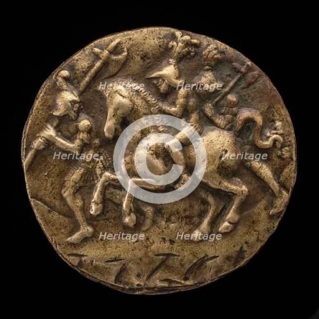 A Horseman and Two Soldiers, late 15th - early 16th century. Creator: Pseudo Melioli.