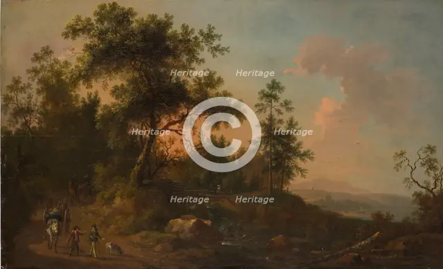 A Horsecart Leaving a Forest, c1760s. Creator: Friedrich Wilhelm Hirt.