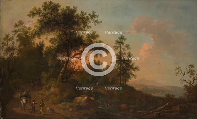 A Horsecart Leaving a Forest, c1760s. Creator: Friedrich Wilhelm Hirt.