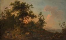 A Horsecart Leaving a Forest, c1760s. Creator: Friedrich Wilhelm Hirt