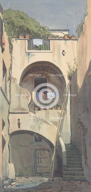 A House at Sorrento, mid-19th century. Creator: Thomas Hartley Cromek.