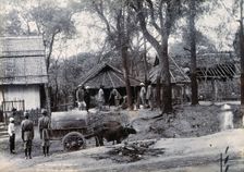 A house being disinfected, during a plague epidemic in Mandalay, 1906. Creator: Unknown
