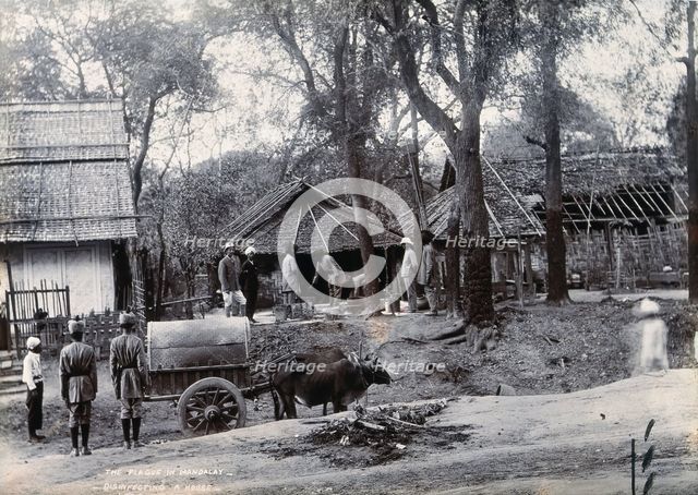 A house being disinfected, during a plague epidemic in Mandalay, 1906. Creator: Unknown.