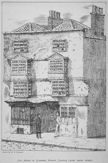 A house in Coleman Street, City of London, 1865. Artist: Anon