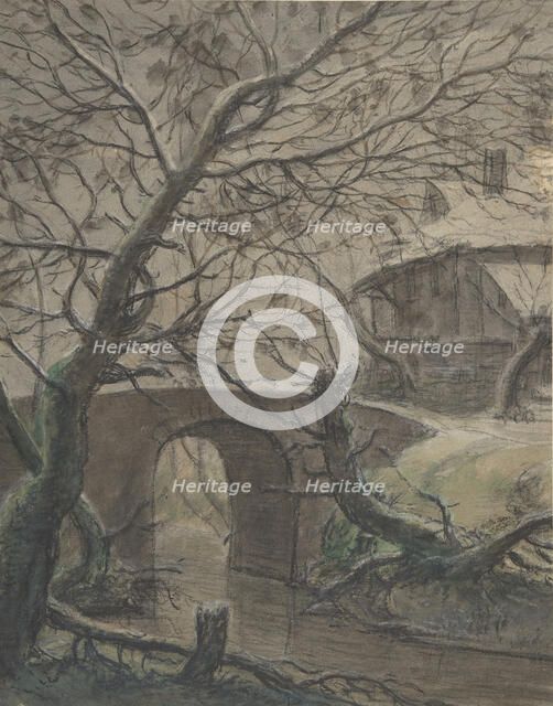 A House near a Bridge, 17th century. Creator: Anthonie Waterloo.