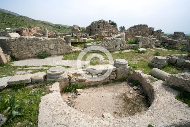 A house near the market in Bulla Regia, Tunisia. Creator: Samuel Magal.
