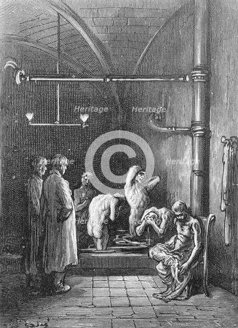 'A House of Refuge - In the Bath', 1872. Creator: Adolphe François Pannemaker.