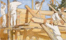 A House of Stout Logs, 1906. Creator: Akseli Gallen-Kallela