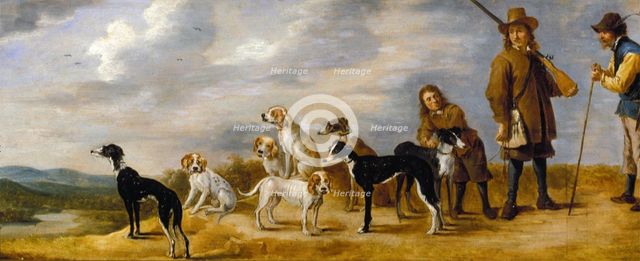 A Hunter with Eight Hounds, 17th century. Creator: Workshop of David Teniers the Younger.