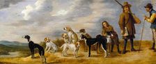 A Hunter with Eight Hounds, 17th century. Creator: Workshop of David Teniers the Younger