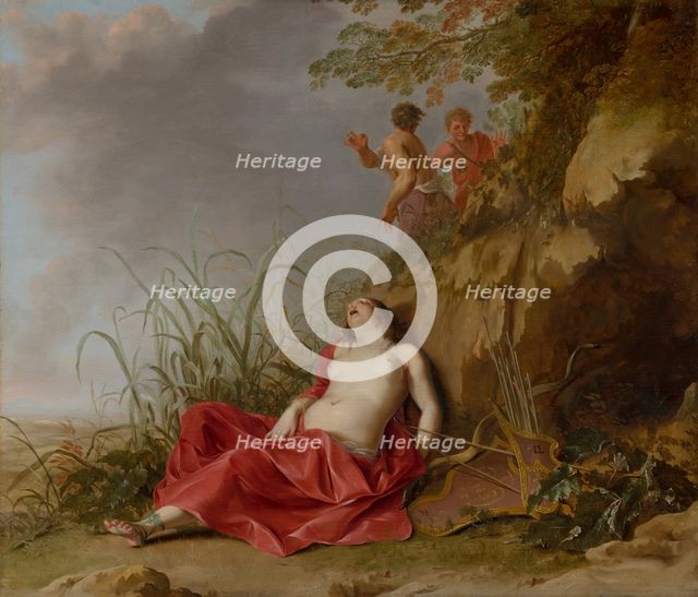A Hunting Nymph, Asleep. Creator: Dirck van der Lisse.