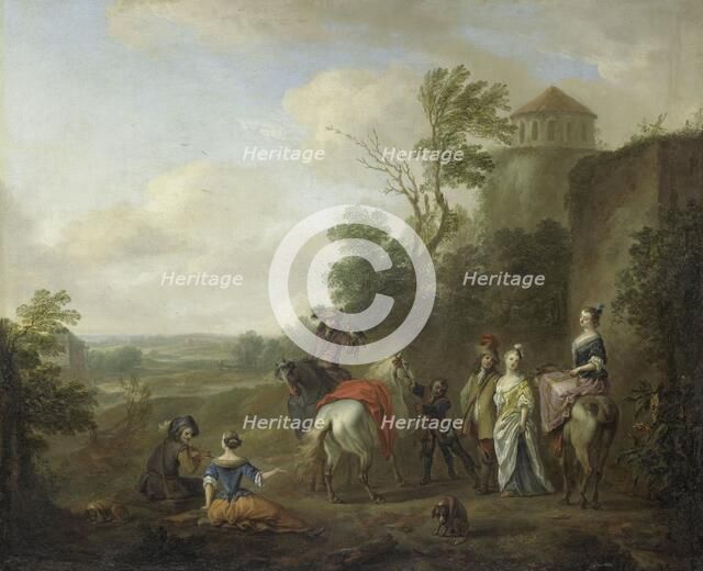 A Hunting Party, 1700-1733. Creator: Carel van Falens.