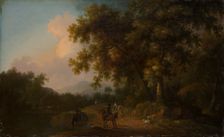 A Hunting Party at the Edge of a Forest, 1750. Creator: Friedrich Wilhelm Hirt