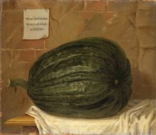 A huge pumpkin, 18th century. Creator: Olof Fredsberg