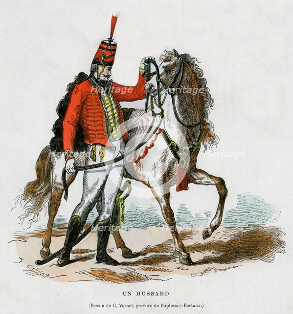 A hussar, early 19th century (1882-1884). Artist: Jean Duplessis-Bertaux