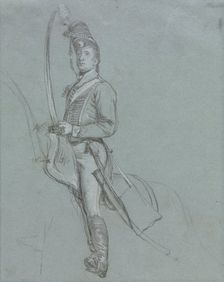 A Hussar Officer on Horseback, 1812. Creator: John Singleton Copley (American, 1738-1815)