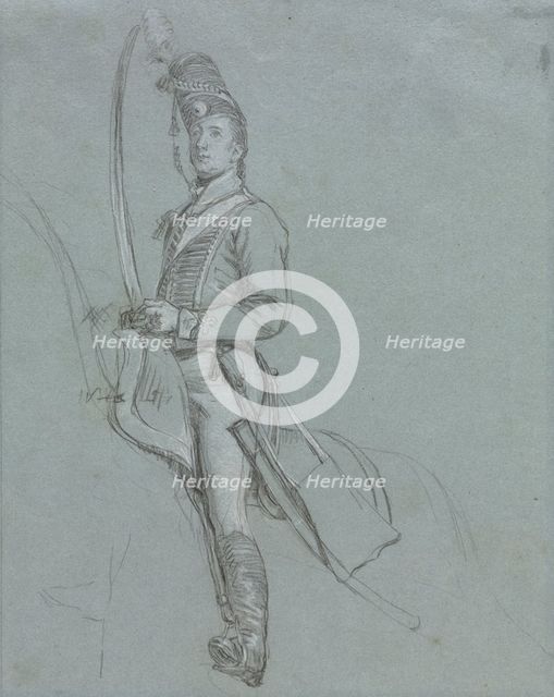 A Hussar Officer on Horseback, 1812. Creator: John Singleton Copley (American, 1738-1815).