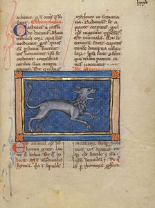 A Hyena; Bestiary, about 1270. Creator: Unknown