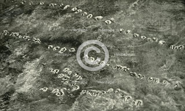 'A Infantry Attack Across "No Man's Land"', (1919).  Creator: Unknown.