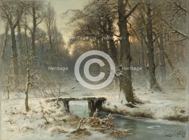 A January Evening in the Woods of The Hague, 1875. Creator: Louis Apol.