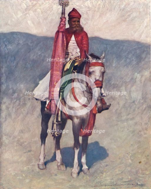 'A Jaipur Horseman', 1903. Artist: Mortimer L Menpes.