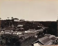 A Japanese village in wooded country, c1873. Creator: William Pryor Floyd