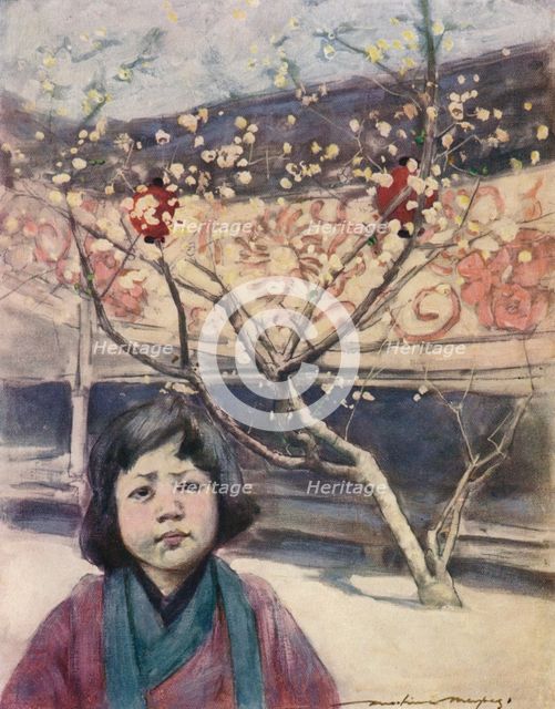 'A Japanese Girl in Plum-Colour', c1887, (1901). Artist: Mortimer L Menpes.