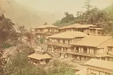 A Japanese Hotel at Hakone, 1897. Creator: Ogawa Kazumasa