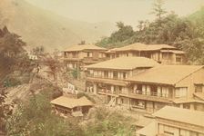 A Japanese Hotel at Hakone, 1897. Creator: Ogawa Kazumasa