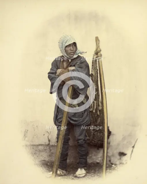 A Japanese Indentured Worker, 1866-1867. Creator: Felice Beato.