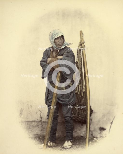 A Japanese Indentured Worker, 1866-1867. Creator: Felice Beato.