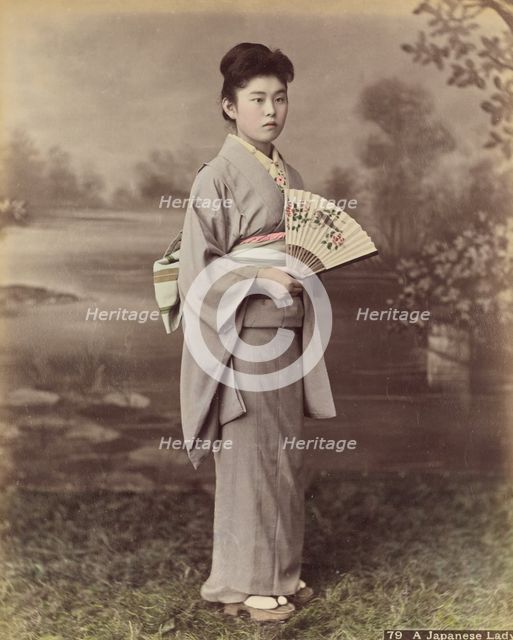 A Japanese Lady, 1870s-1890s. Creator: Kusakabe Kimbei.